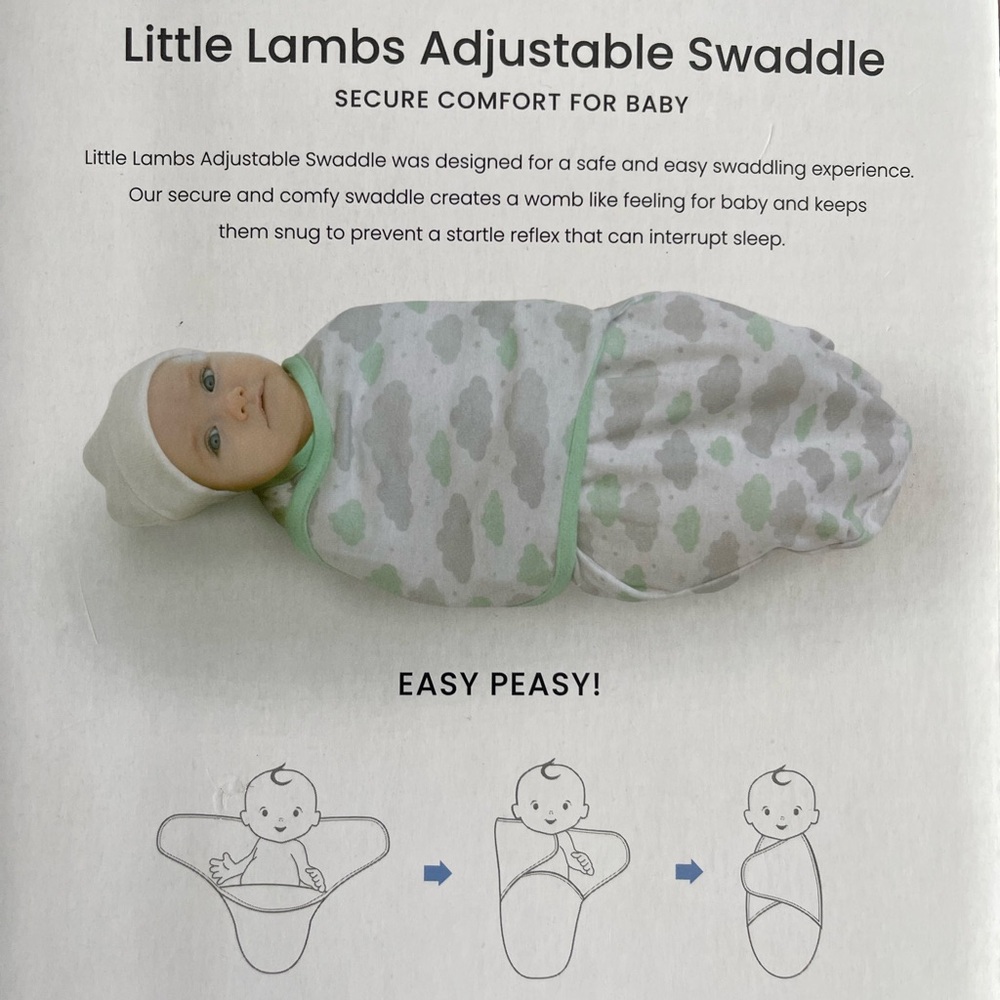 Delta Children 100% Cotton Adjustable Baby Swaddle New 0-3 - Picture 5 of 5